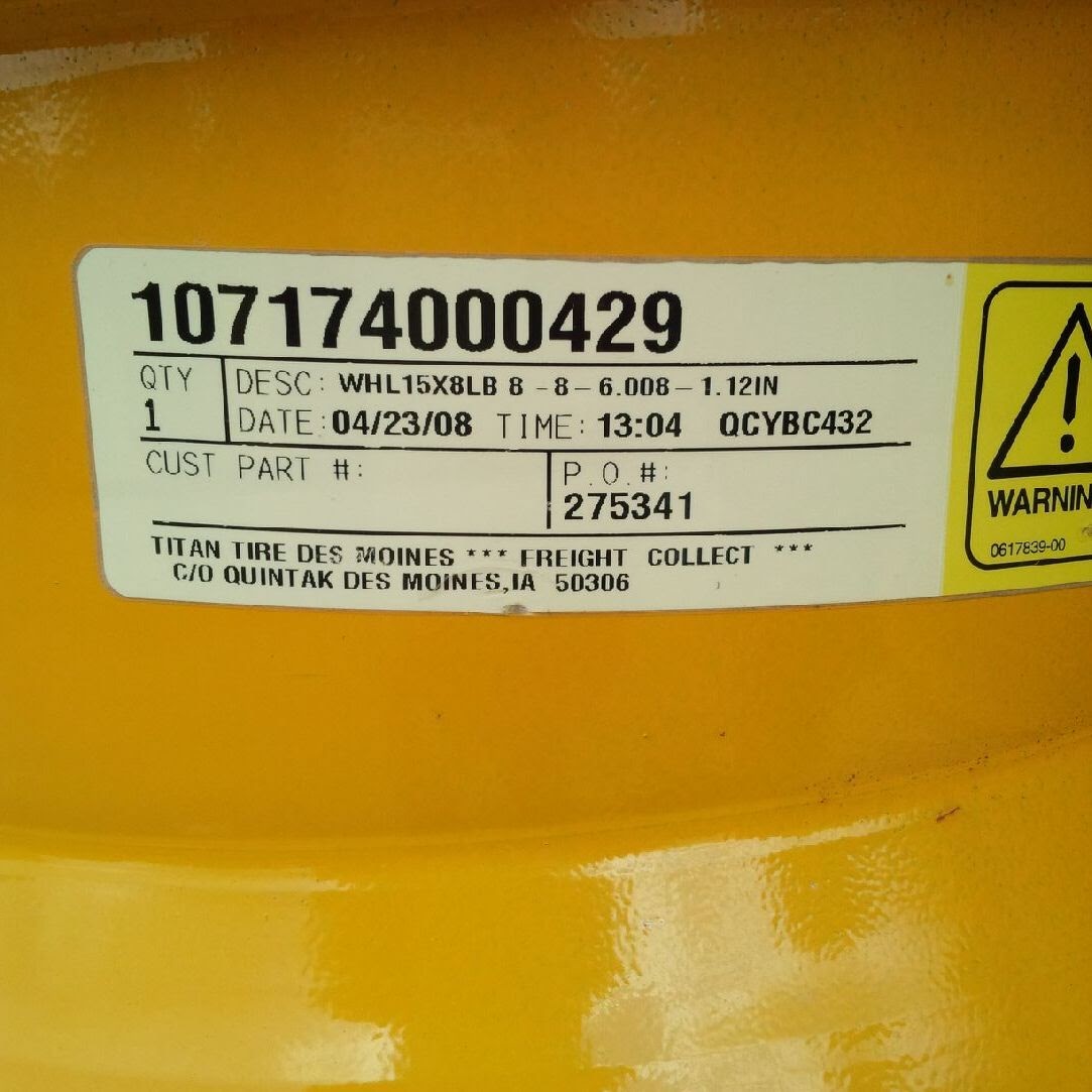 15''D x 8''W Stamped Plate Wheel 002304-Z