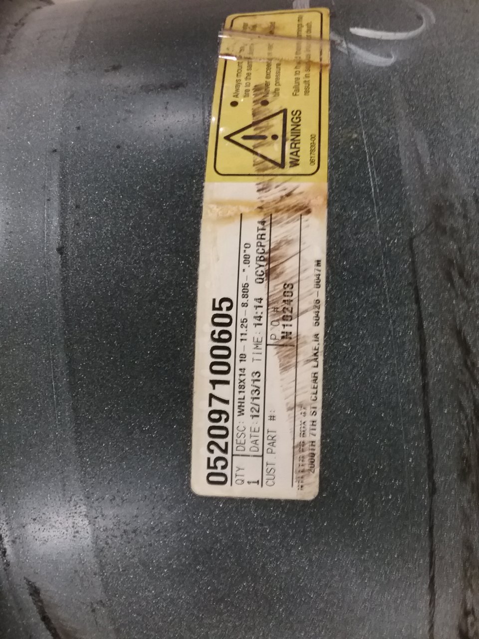 18''D x 14''W Implement Wheel 052097100CR(SIS)