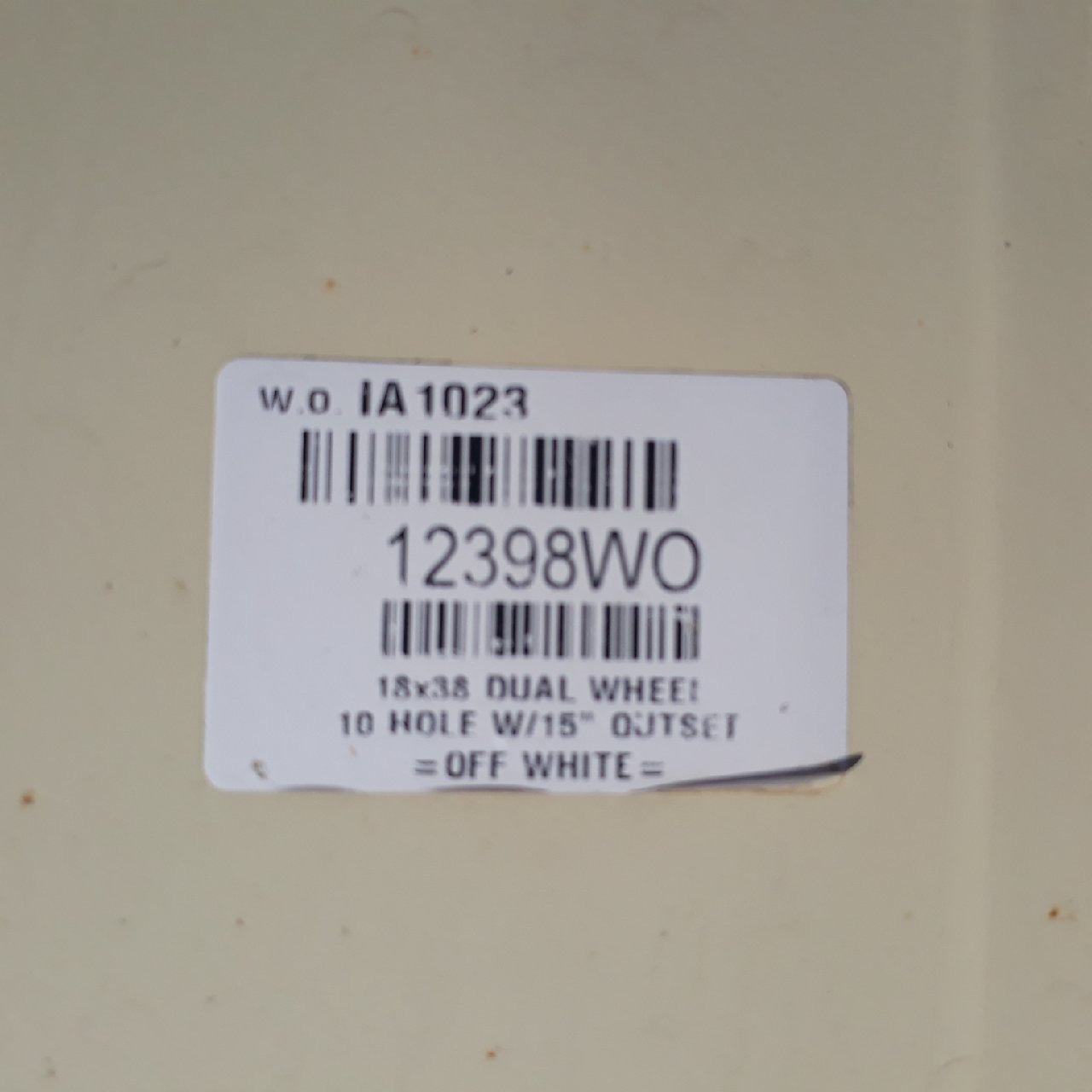 38''D x 18''W Dolly Dual Wheel WT004854