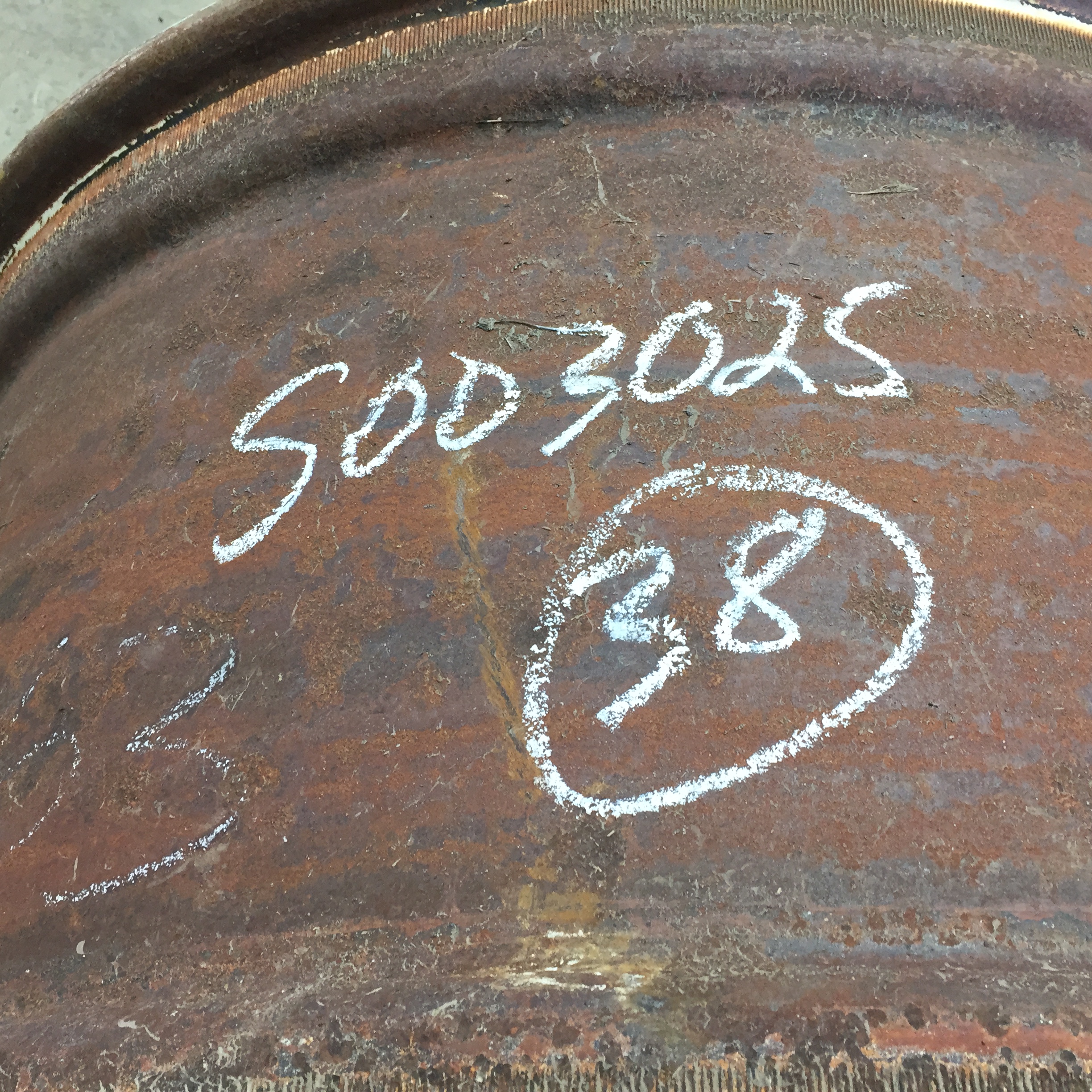 38''D x 18''W Formed Plate W/Weight Holes Wheel S003025