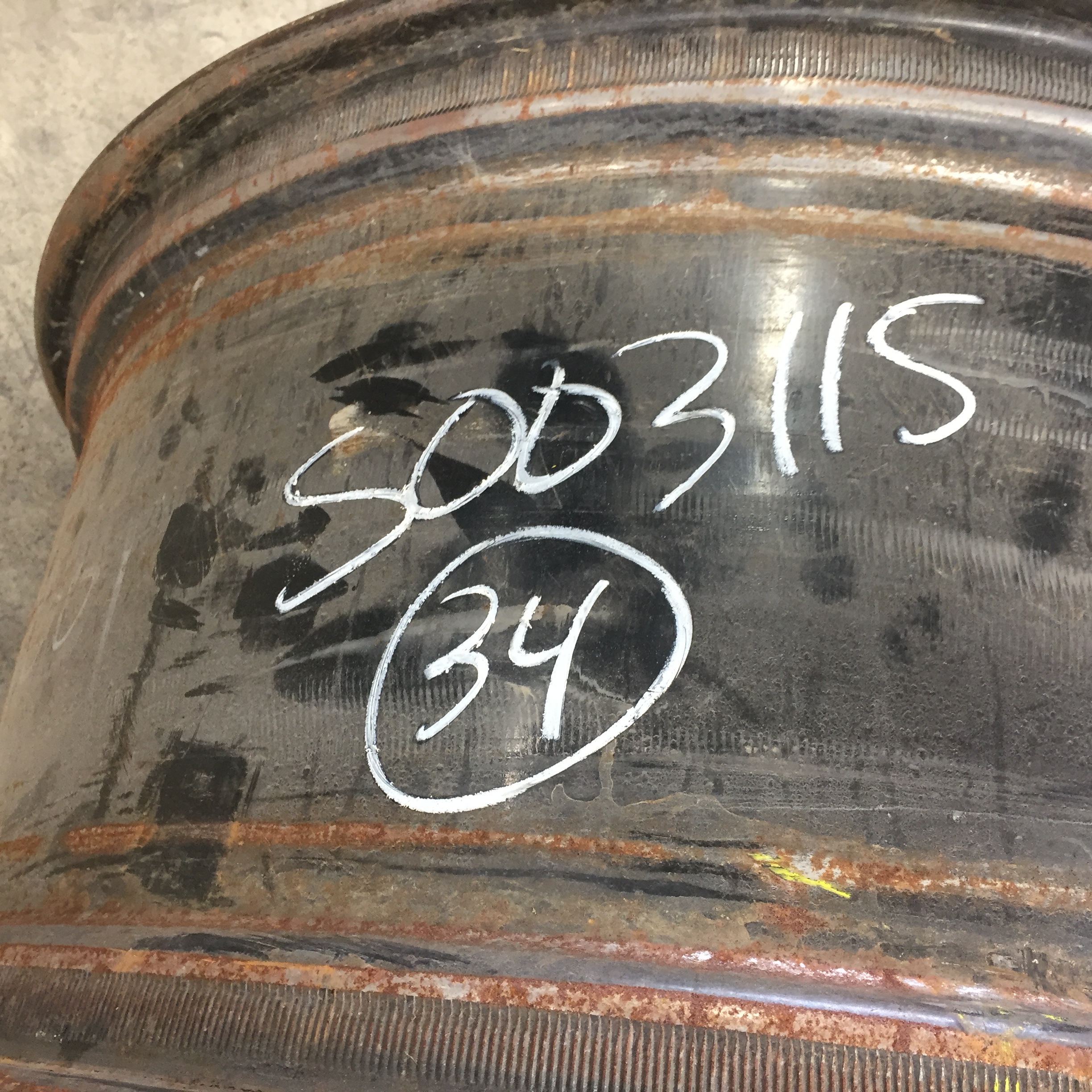 34''D x 15''W Waffle Wheel (Groups of 2 bolts) Wheel S003115RIM