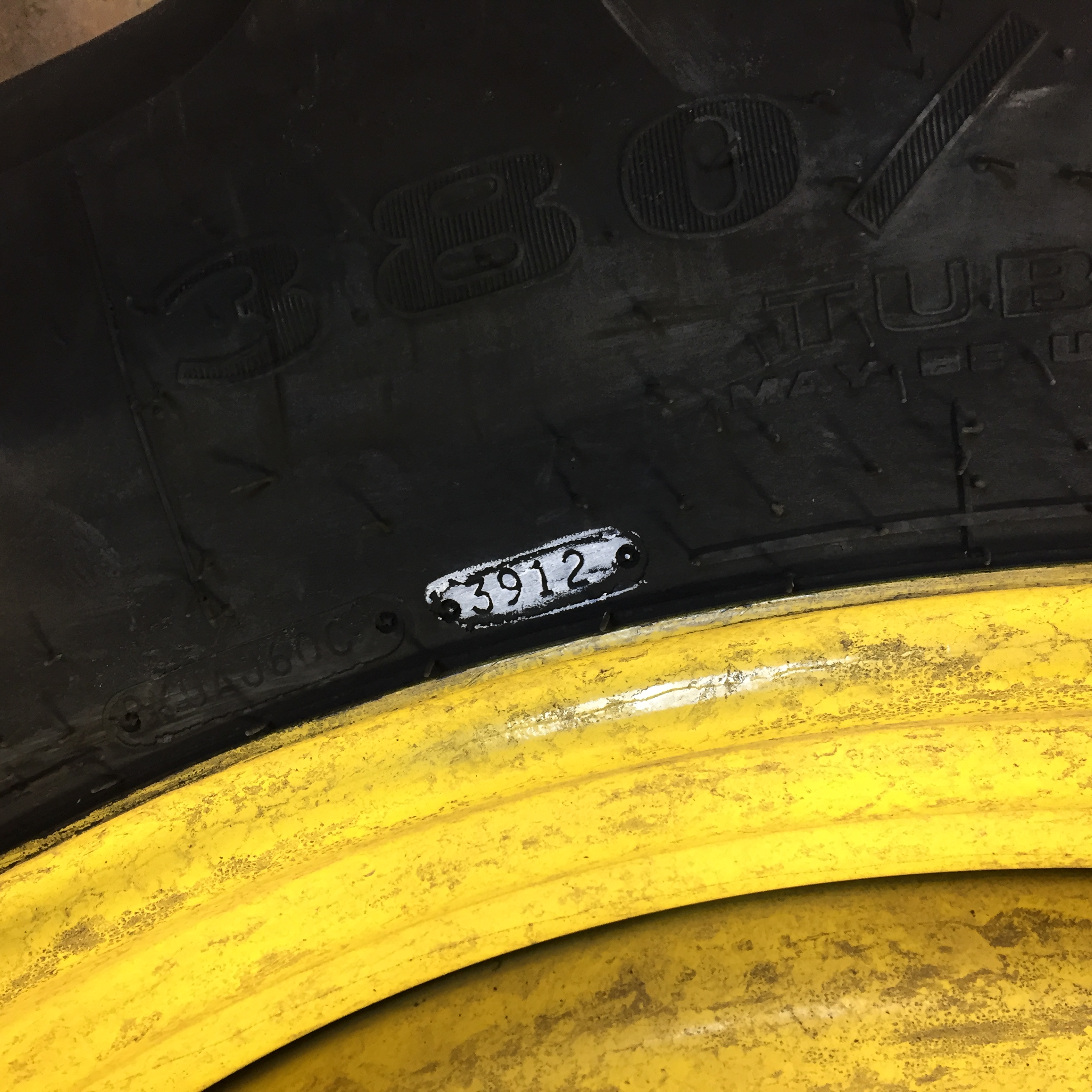 380/90R50 Goodyear Farm DT800 Optitrac R-1W Tire-Wheel Assembly T008612