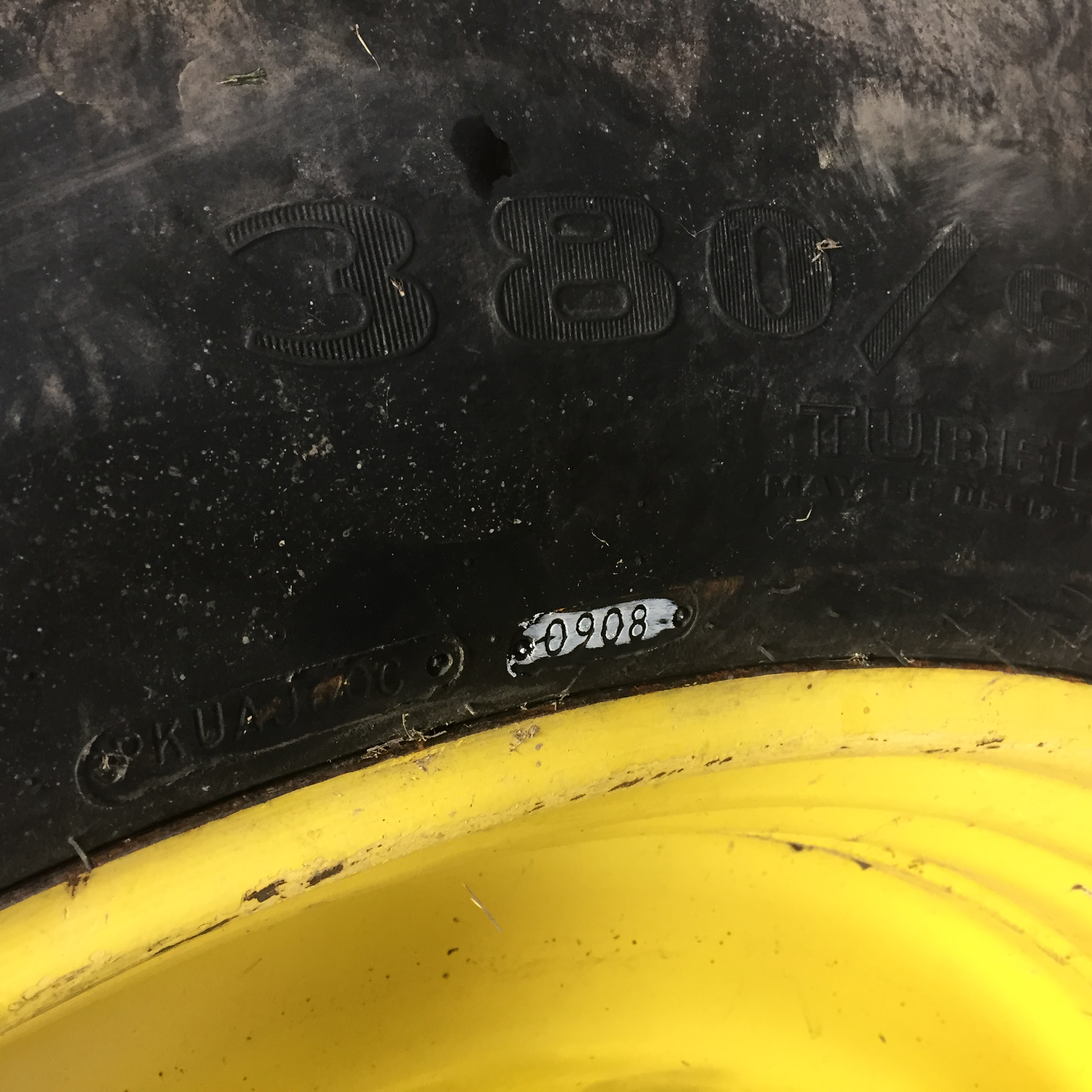 380/90R50 Goodyear Farm DT800 Optitrac R-1W Stub Disc Tire-Wheel Assembly T008653