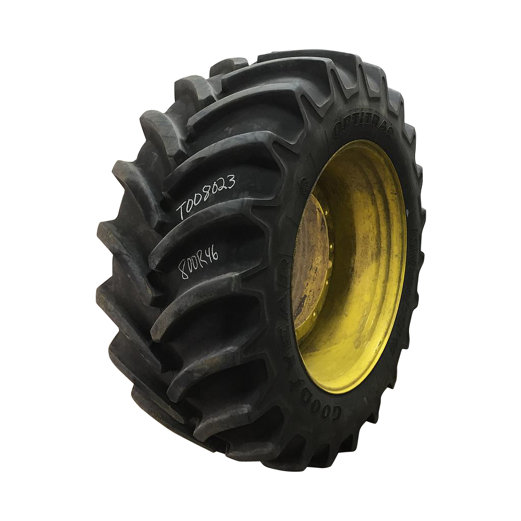 800/55R46 Goodyear Farm DT830 Optitrac R-1W Tire-Wheel Assembly T008023
