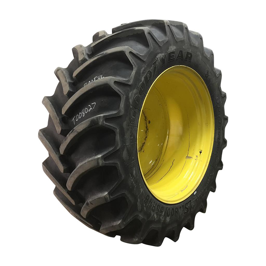 800/55R46 Goodyear Farm DT830 Optitrac R-1W Tire-Wheel Assembly T008027