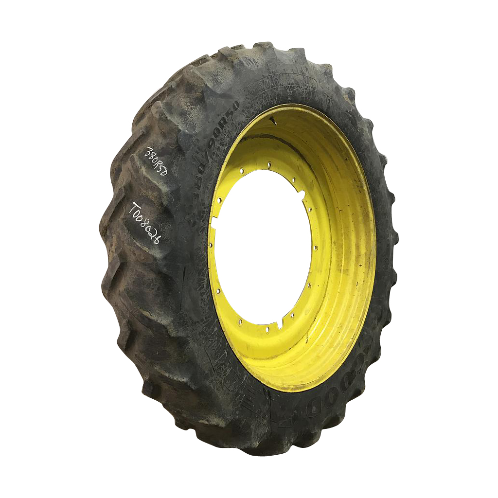 380/90R50 Goodyear Farm DT800 Optitrac R-1W Tire-Wheel Assembly T008026