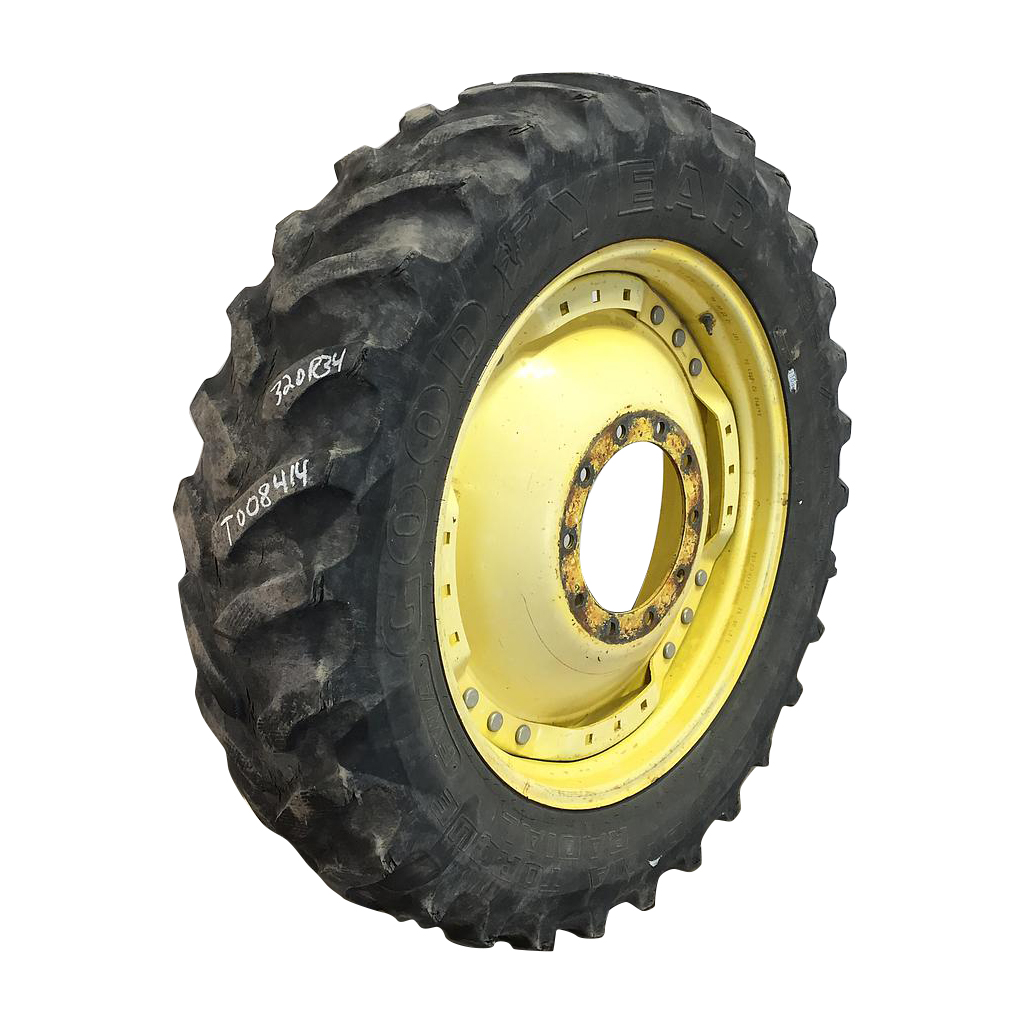 320/85R34 Goodyear Farm Dyna Torque Radial FWA R-1 Waffle Wheel (Groups of 3 bolts) Tire-Wheel Assembly T008414