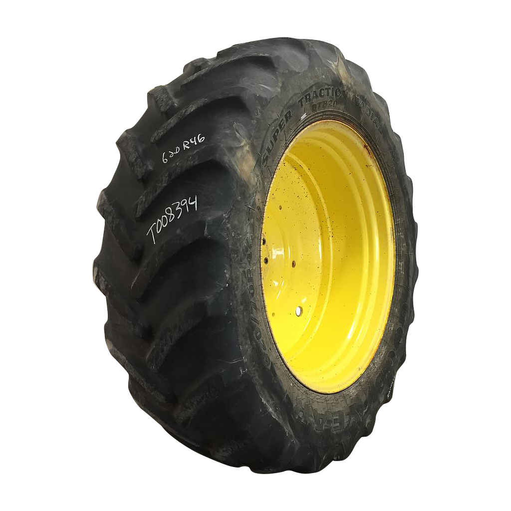 620/70R46 Goodyear Farm DT820 Super Traction R-1W Tire-Wheel Assembly T008394