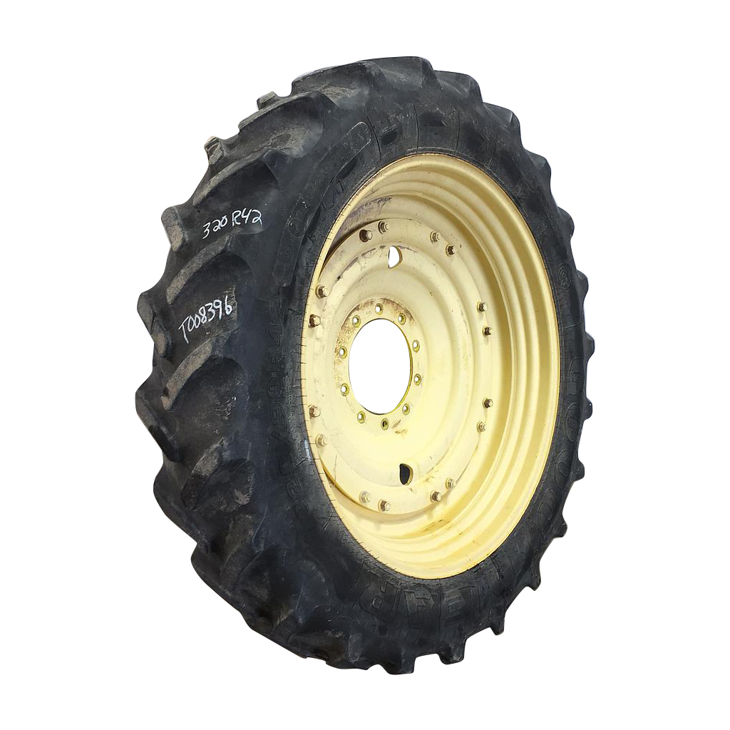 320/90R42 Goodyear Farm DT800 Optitrac R-1W Stub Disc Tire-Wheel Assembly T008396