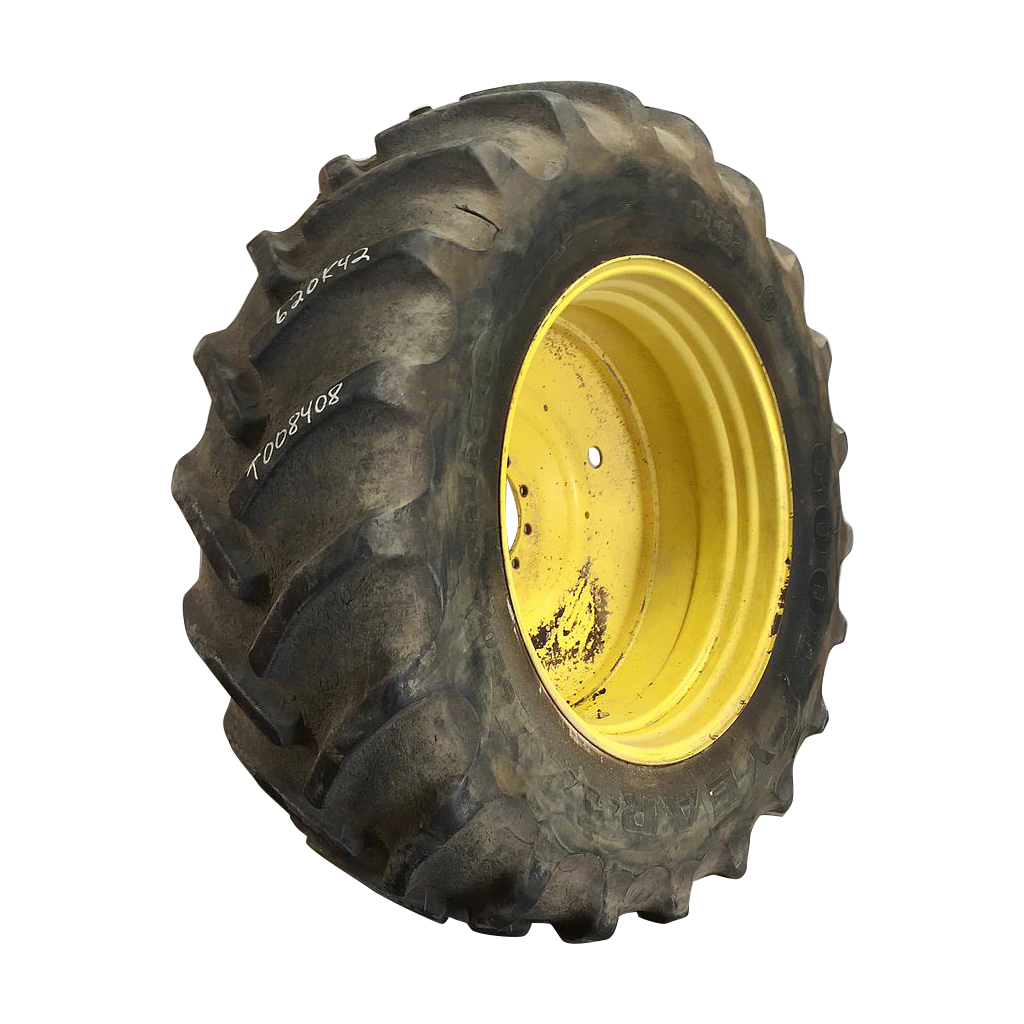 620/70R42 Goodyear Farm DT820 Super Traction R-1W Tire-Wheel Assembly T008408