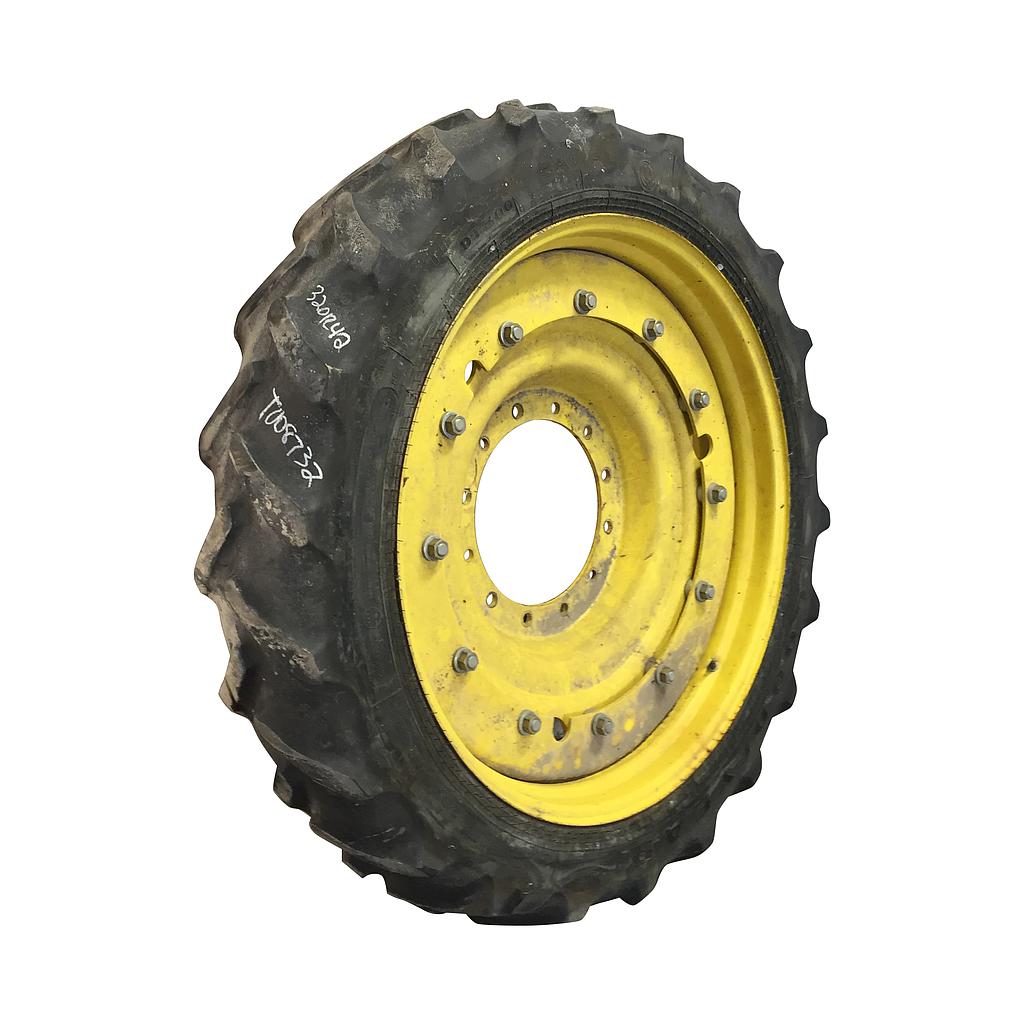 320/80R42 Goodyear Farm DT800 Super Traction R-1W Stub Disc Tire-Wheel Assembly T008732
