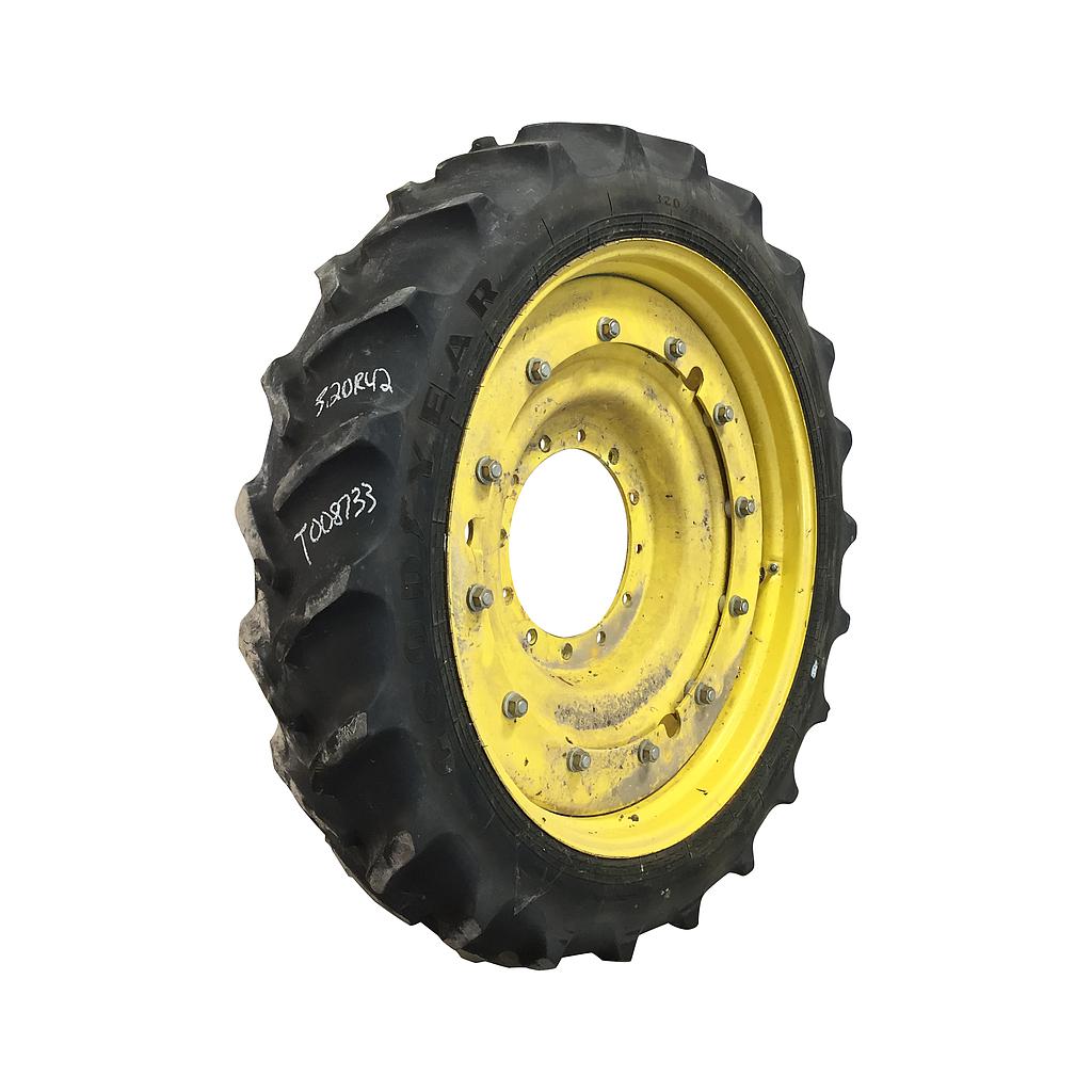 320/80R42 Goodyear Farm DT800 Super Traction R-1W Stub Disc Tire-Wheel Assembly T008733