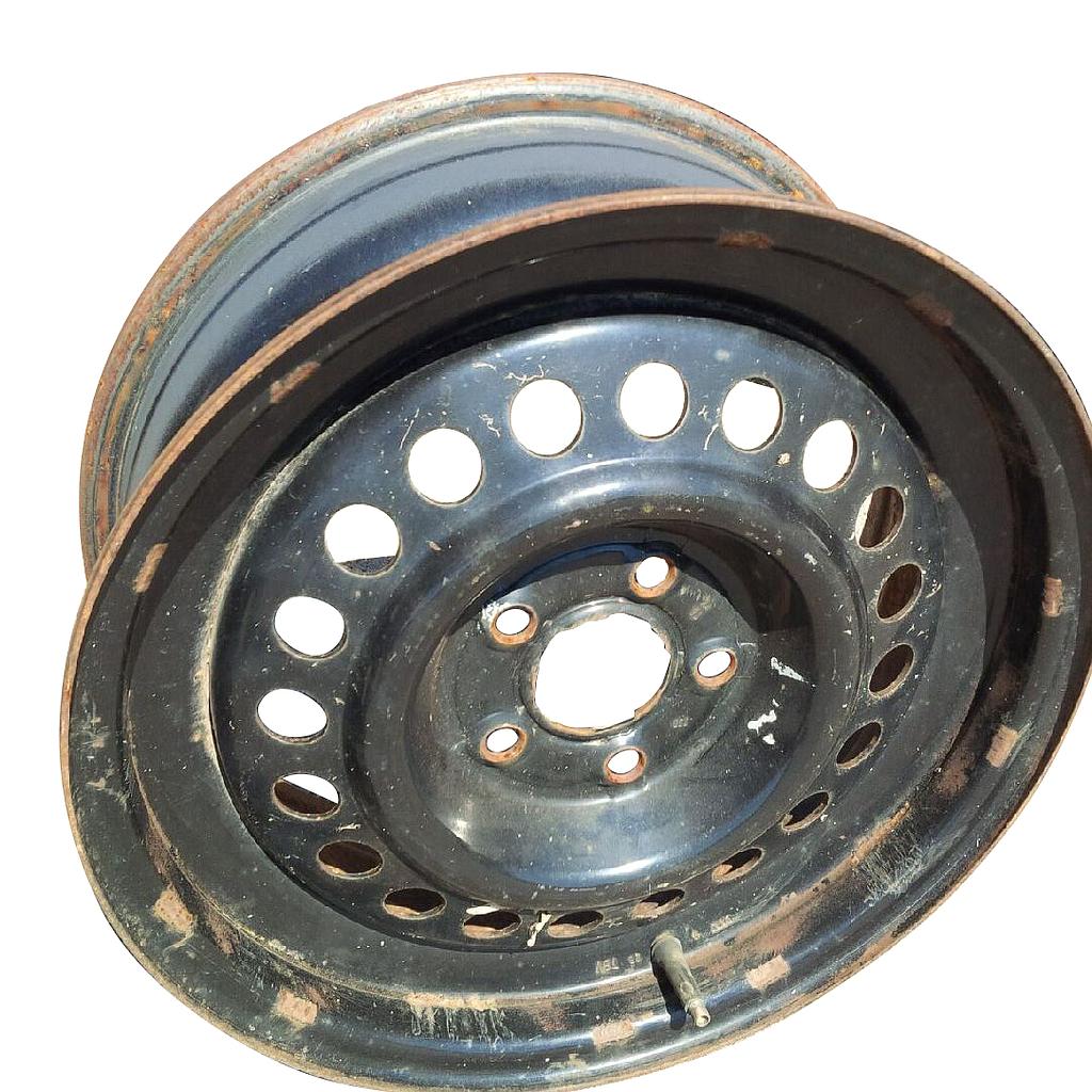 15''D x 6''W Stamped Plate Wheel W00038